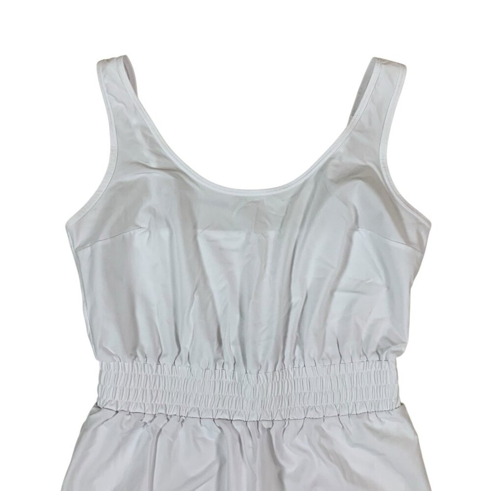 Abercrombie & Fitch White Sleeveless Smocked-Waist Dress - Picture 2 of 6